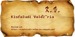 Kisfaludi Valéria névjegykártya
