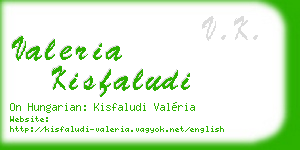 valeria kisfaludi business card